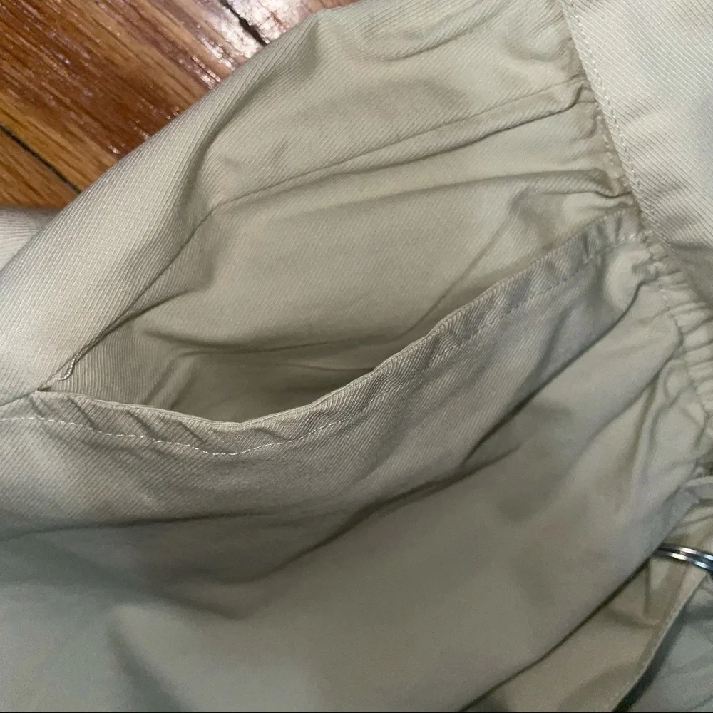 NWT BP Ivory Dove Paper Bag Belted Elastic Waist Pants - Picture 9 of 12